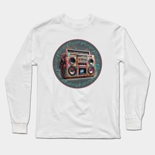 Retro Boom-Box Long Sleeve T-Shirt